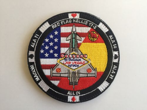 Embroidered patch ALA 14 RED FLAG LAS VEGAS 2017. Velcro back
