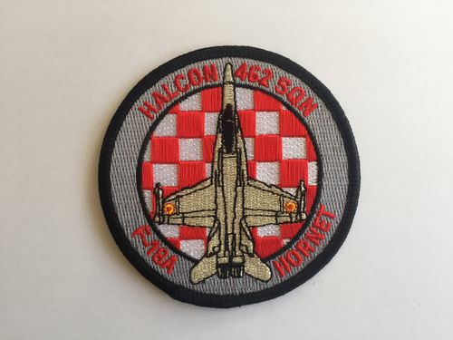 Embroidered patch ALA 46 F-18A . 462 SQN red. Iron sticky back