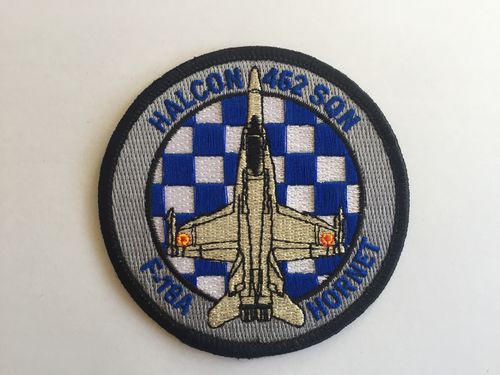 Embroidered patch ALA 46 F-18A . 462 SQN blue . Iron sticky back