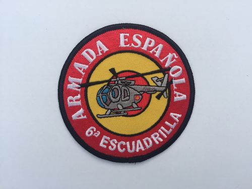 Embroidered patch 6ª Escuadrilla MD-500 escarapela. Iron sticky back