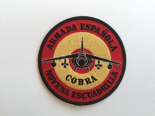 Embroidered patch COBRA 9ª Escuadrilla escarapela . Iron sticky back