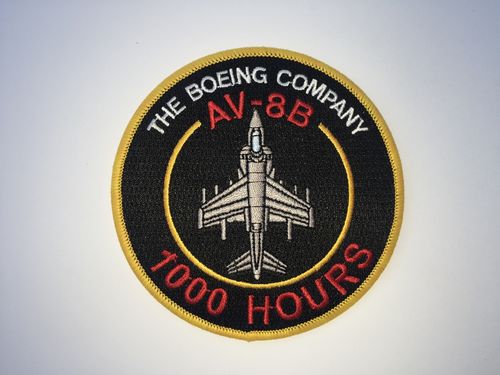 Embroidered patch AV-8B 1000 H. Iron sticky back