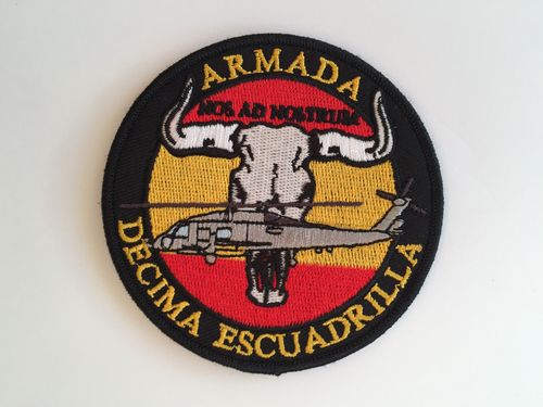 Parche bordado ARMADA 10ª Escuadrilla España con velcro