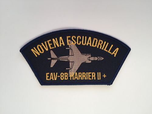 Embroidered patch frontal HARIIER II , 13 cm . Iron sticky back