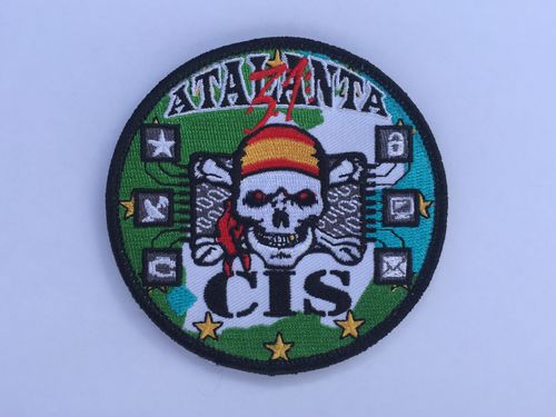 Embroidered patch CIS ATALANTA. Velcro back.
