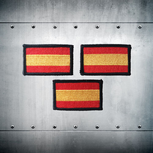Pack 3 banderas de España bordadas con velcro