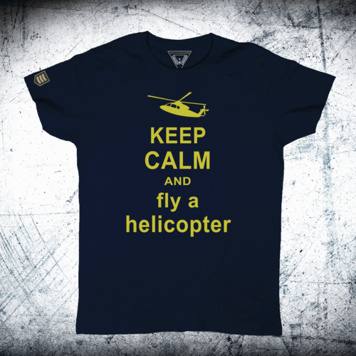 Camiseta KEEP CALM AND FLY AND HELICOPTER