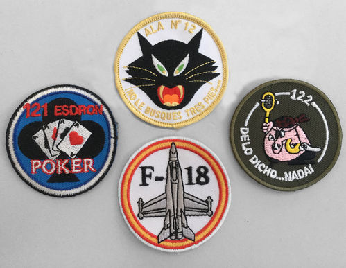 Pack of 4 children's patches without velcro 12th Wing