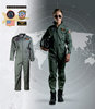 Olive flight coverall KIDS with 4 TOP GUN Patchs