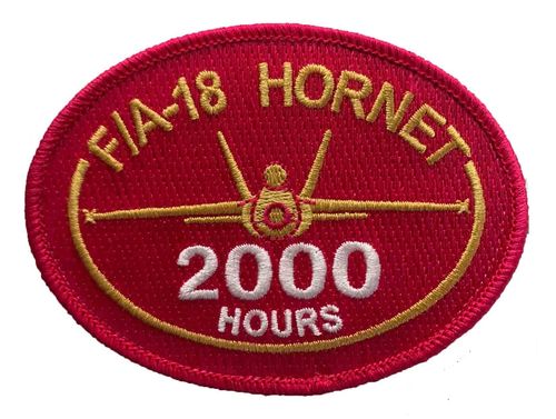 F/A-18 Hornet 2000 hours velcro back patch