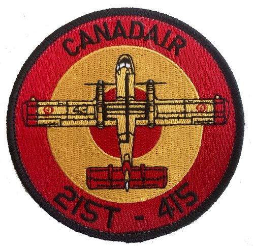 Parche bordado Canadair 215T-414 43 grupo con velcro