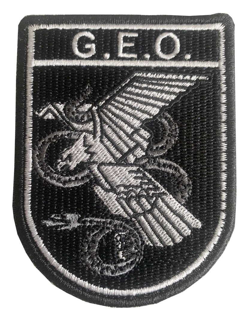 G.E.O embroidery patch