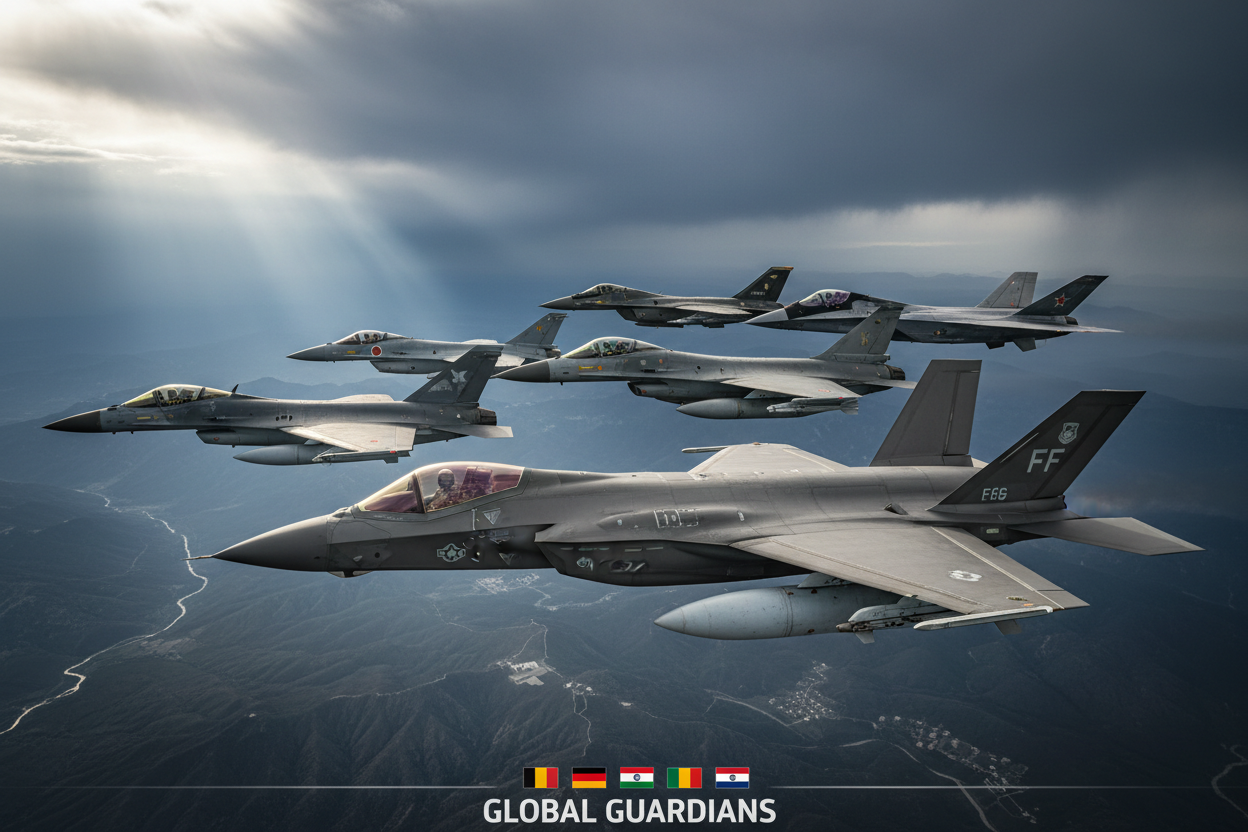 Parches y merchandising fuerzas aéreas internacionales. USAF, RAF, Luftwaffe, Armée de l'Air. Camisetas y productos militares. Calidad premium