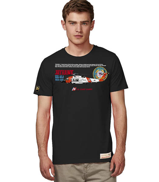 Camiseta HH-60J Jayhawk Premium - Helicóptero rescate aviación militar algodón orgánico