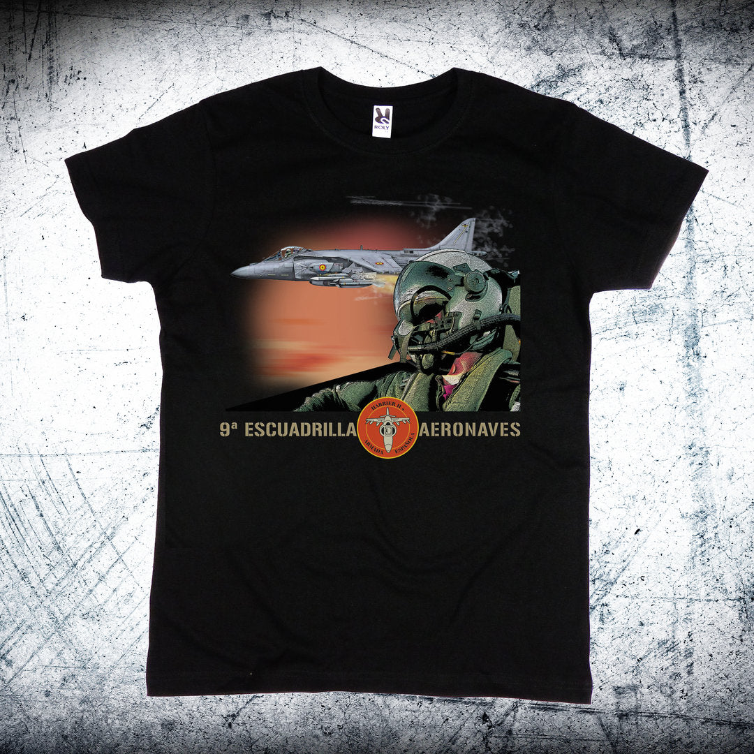 Camiseta Piloto Harrier color negro - AV-8B Harrier II Escuadrones
