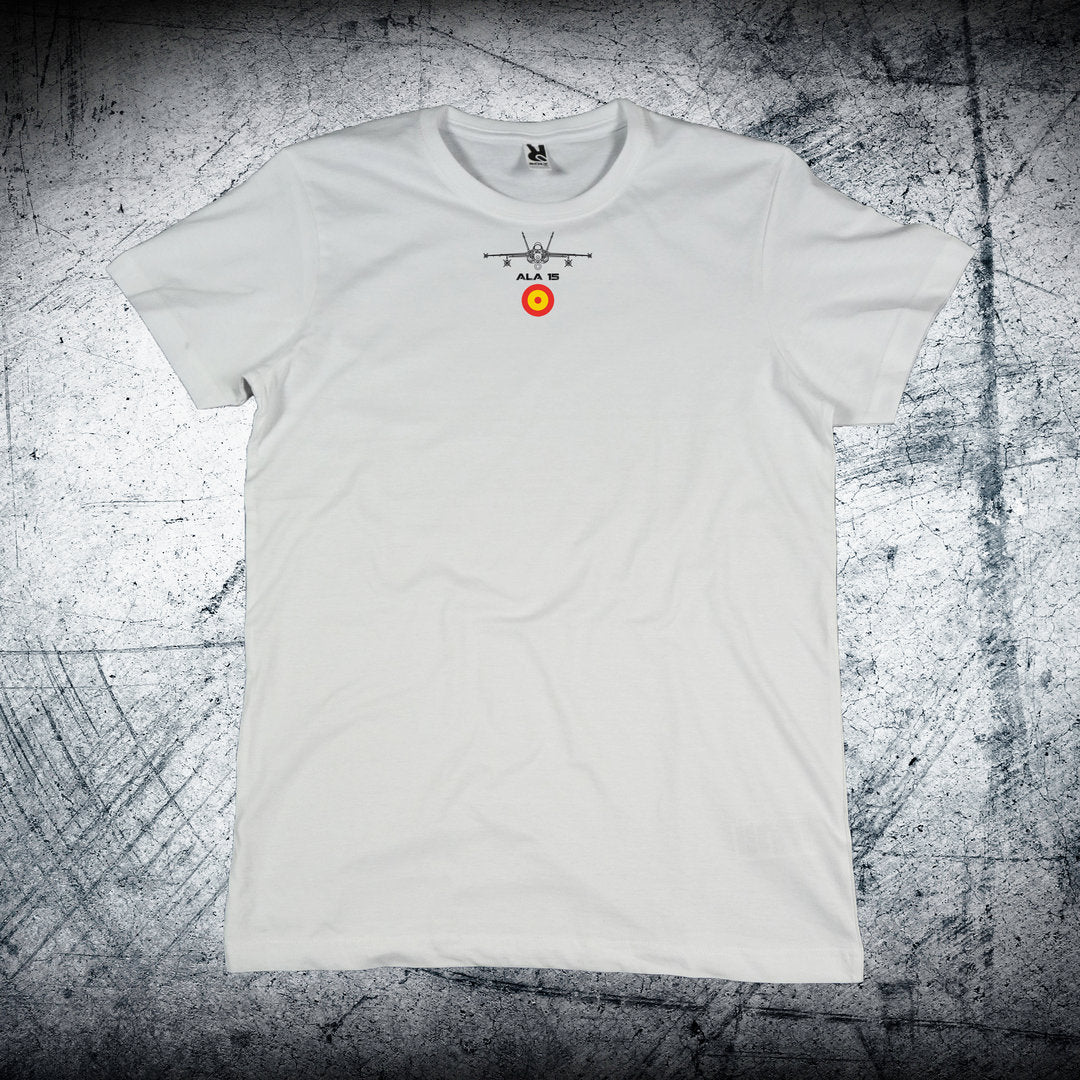 Camiseta Ala 15 diseño trasera escarapela color blanco - F-18 Hornet Escuadrones
