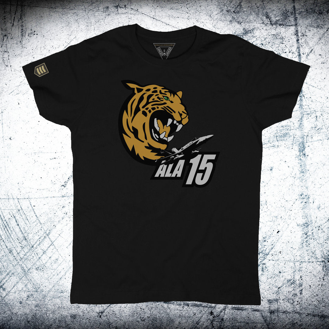 Camiseta Tigre Ala 15 color negro - F-18 Hornet Ejército del Aire España
