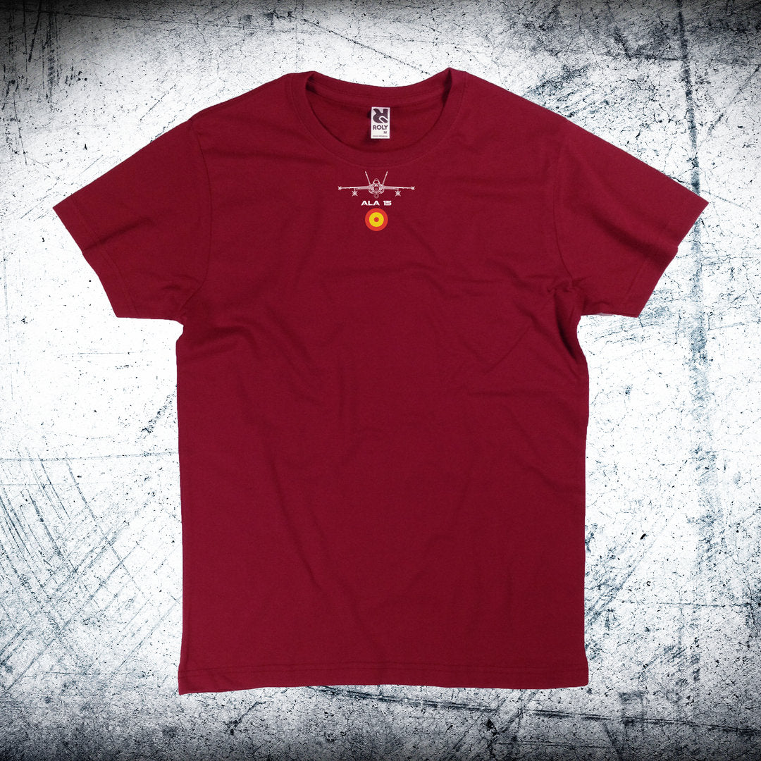 Camiseta Ala 15 diseño trasera escarapela color burdeos - F-18 Hornet Escuadrones
