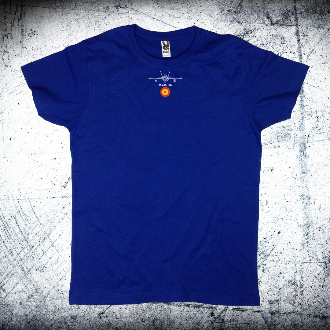 Camiseta Ala 15 diseño trasera escarapela color azul royal - F-18 Hornet Escuadrones
