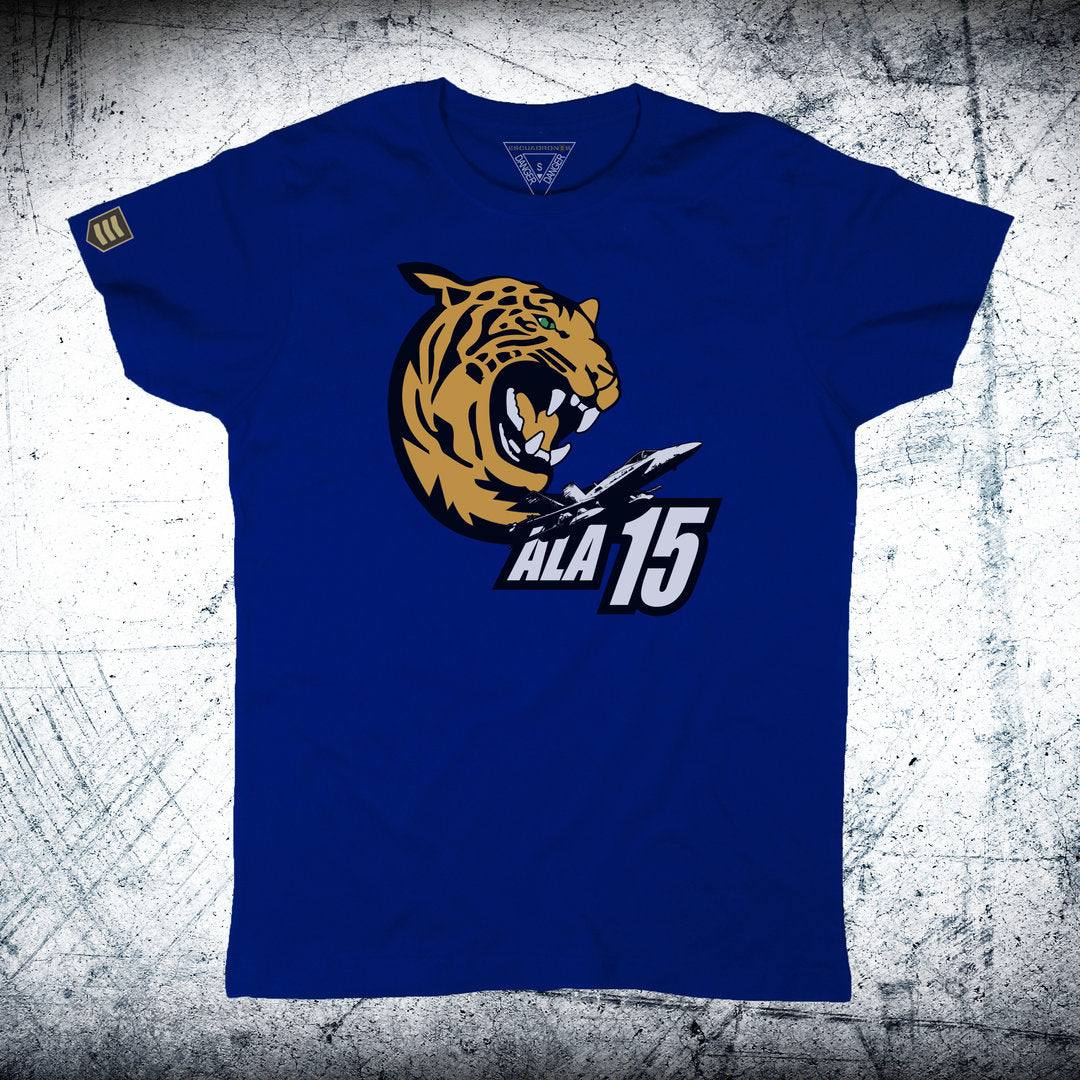 Camiseta Tigre Ala 15 color azul royal - F-18 Hornet Ejército del Aire España
