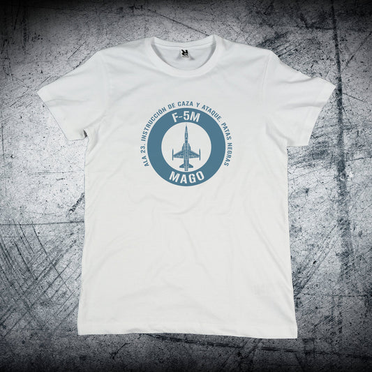 Camiseta Ala 23 Medallón Azul color blanco - F-5A Freedom Fighter Ejército del Aire España

