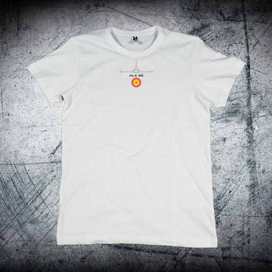 Camiseta Ala 23 con Escarapela y F-5A personalizable en color Blanco - A