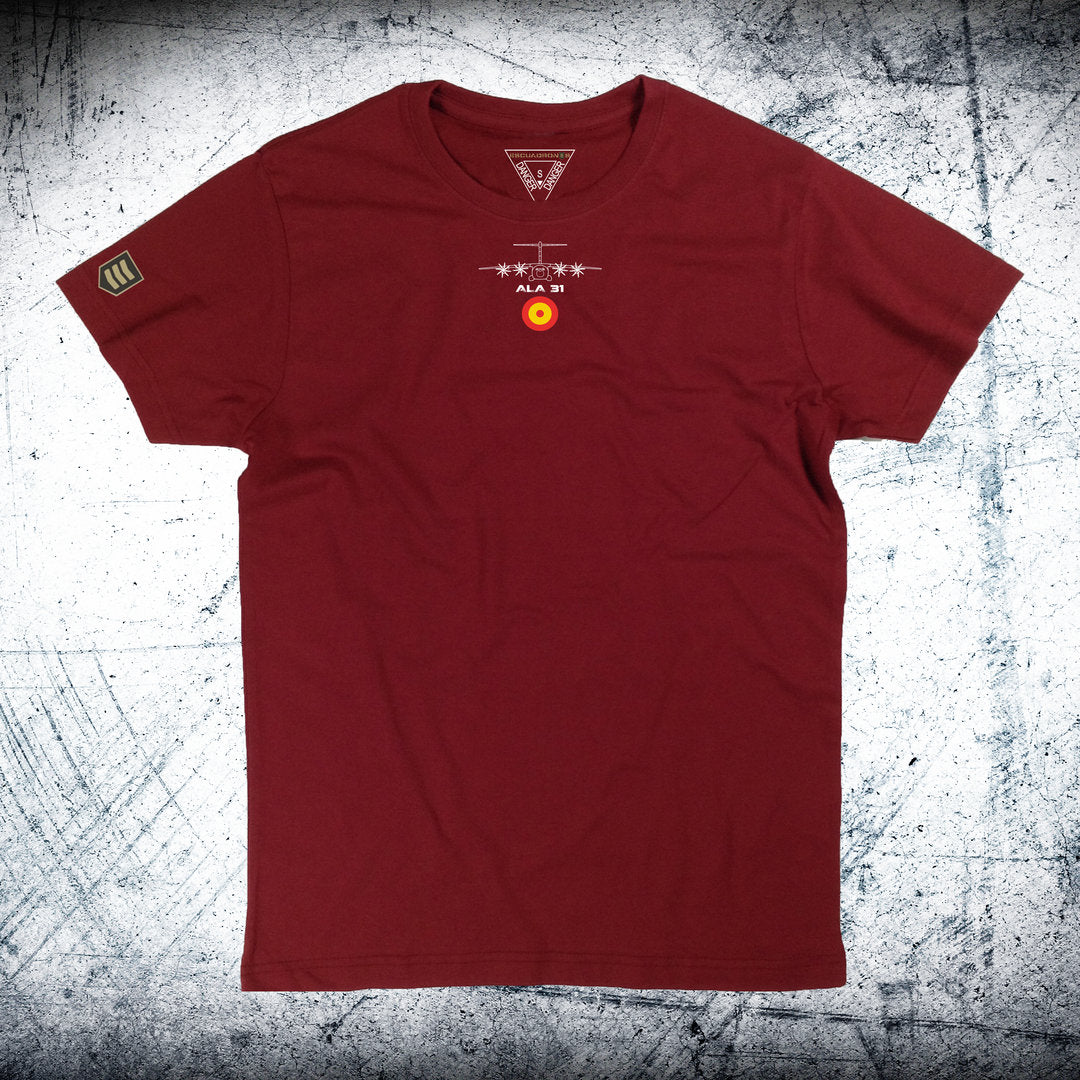 Camiseta Ala 31 A400M con escarapela y avión (PERSONALÍZALA GRATIS)