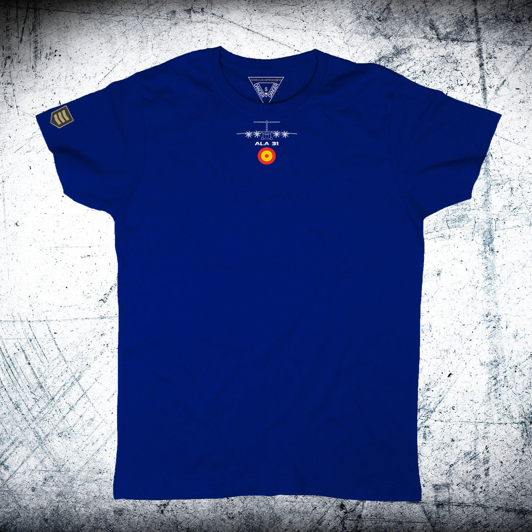 Camiseta Ala 31 A400M con escarapela y avión (PERSONALÍZALA GRATIS)