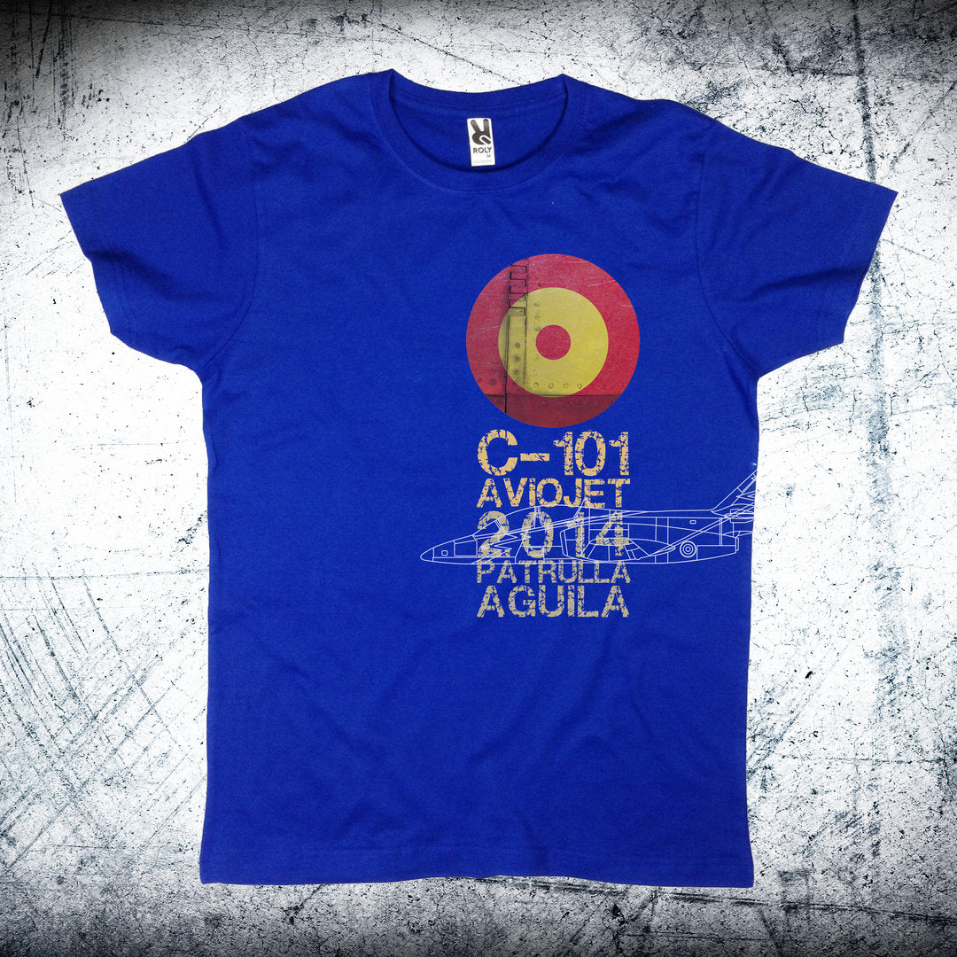 Camiseta Patrulla Águila Roundel Chapa azul royal - Regalo piloto aviación militar

