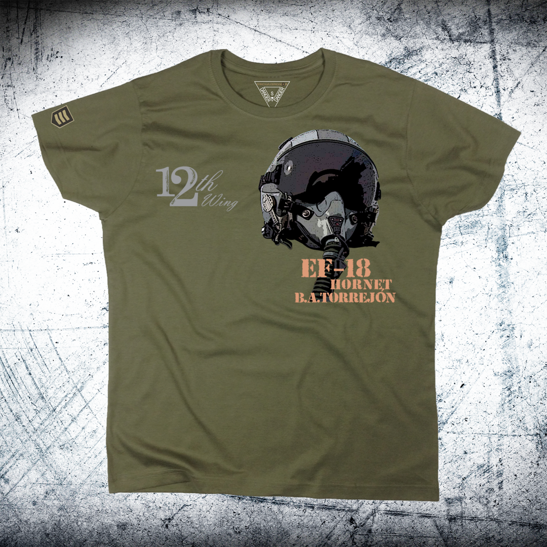 Camiseta militar 12th Wing casco ALA 12