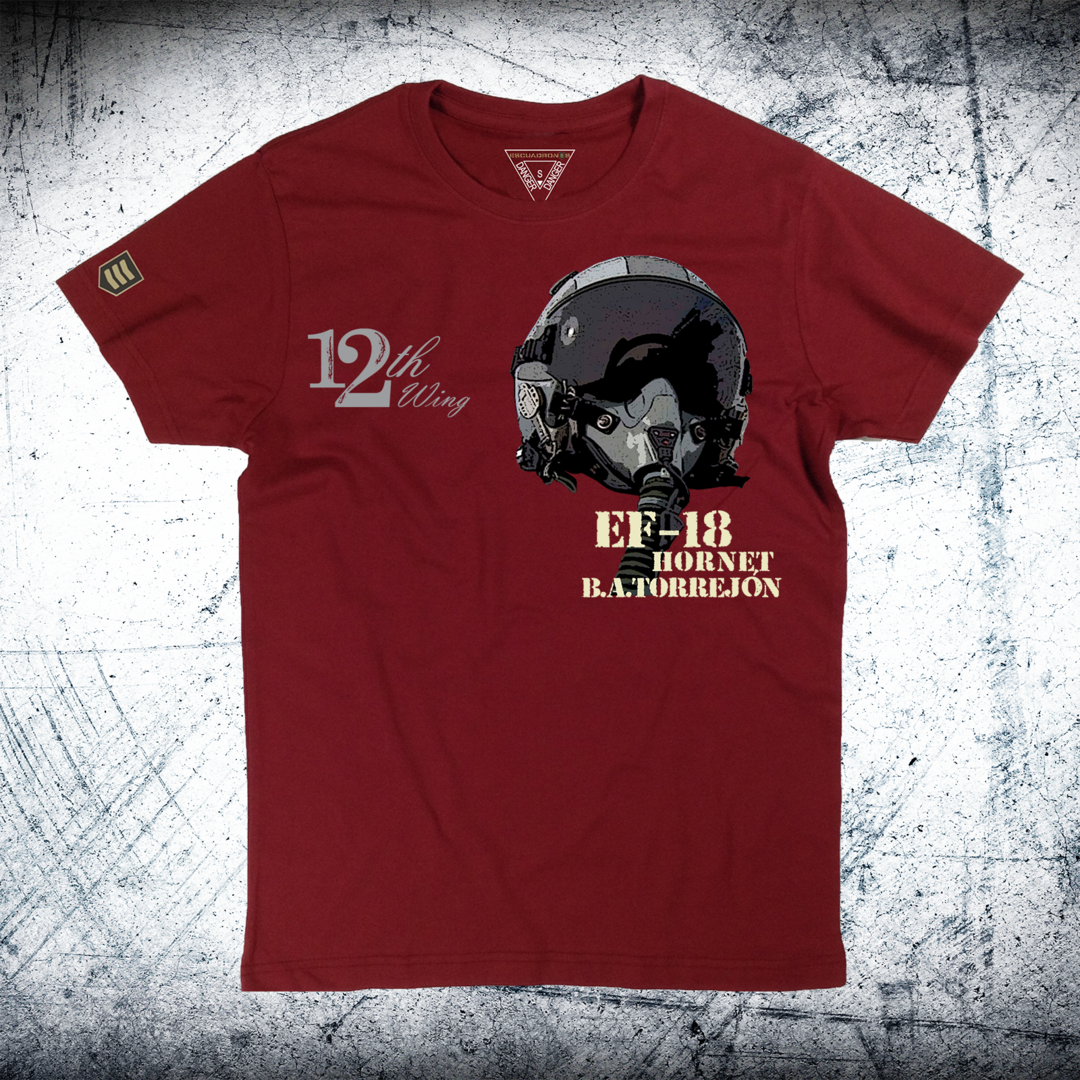 Camiseta militar 12th Wing casco ALA 12