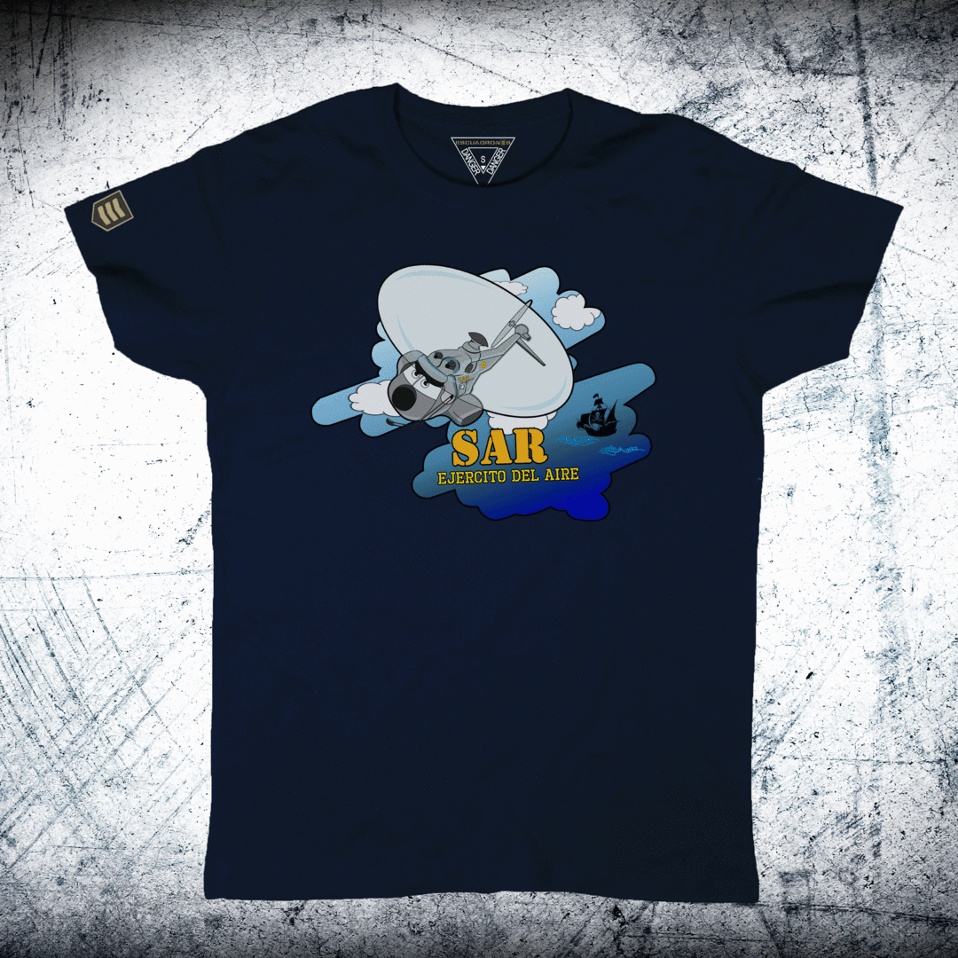 Camiseta infantil Super Puma Ala 48 color azul marino - Helicóptero SAR Ejército del Aire España
