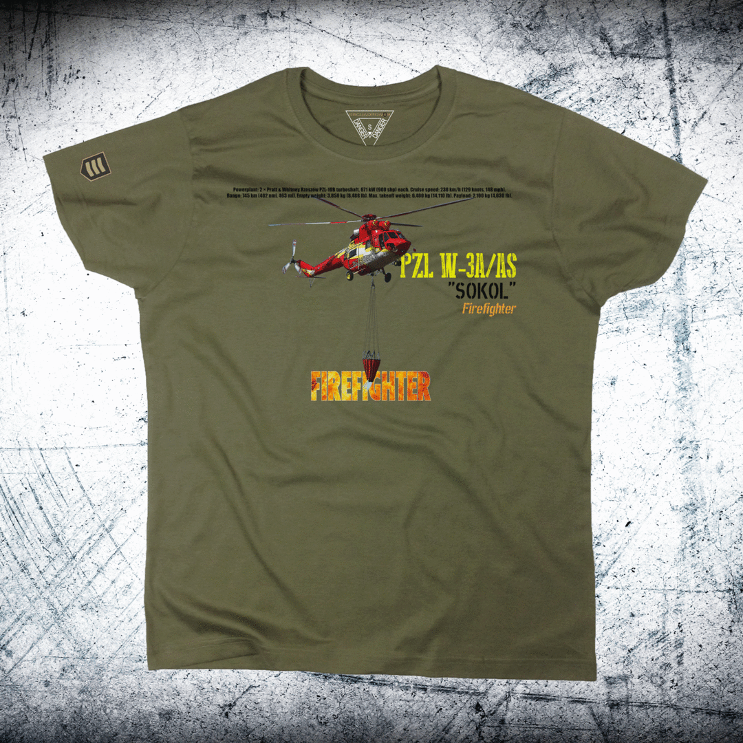 Camiseta FIREFIGHTER helicóptero Sokol W-3A/AS