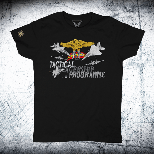 Camiseta Militar T.L.P Tactical Leadership Programme OTAN - Color Negro - Fuerzas Aéreas Aliadas
