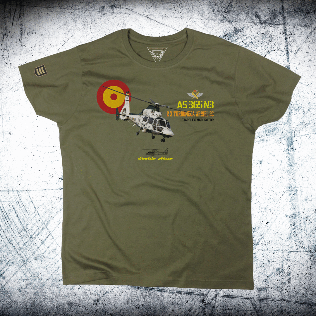 Camiseta militar helicóptero Dauphin AS 365 G.C.