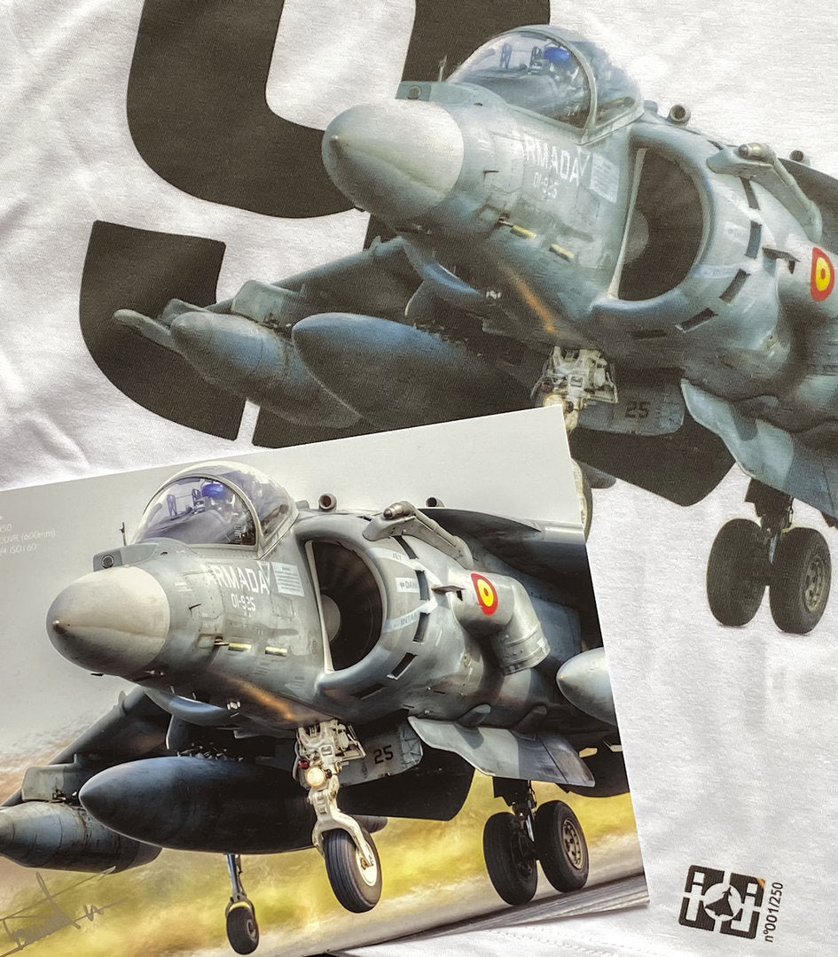 Camiseta PREMIUM HARRIER AV-8B II PLUS Ed. Limitada Ismael Jordá.