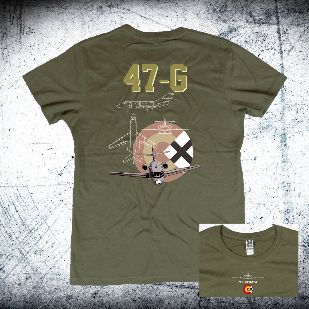 Camiseta 47 Grupo FALCON Diseño Trasera Escarapela