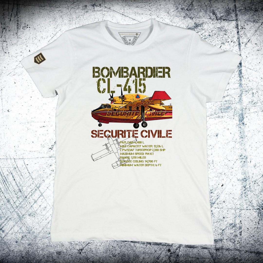 Camiseta BOMBARDIER CL-415 SECURITE CIVILE Ordnance