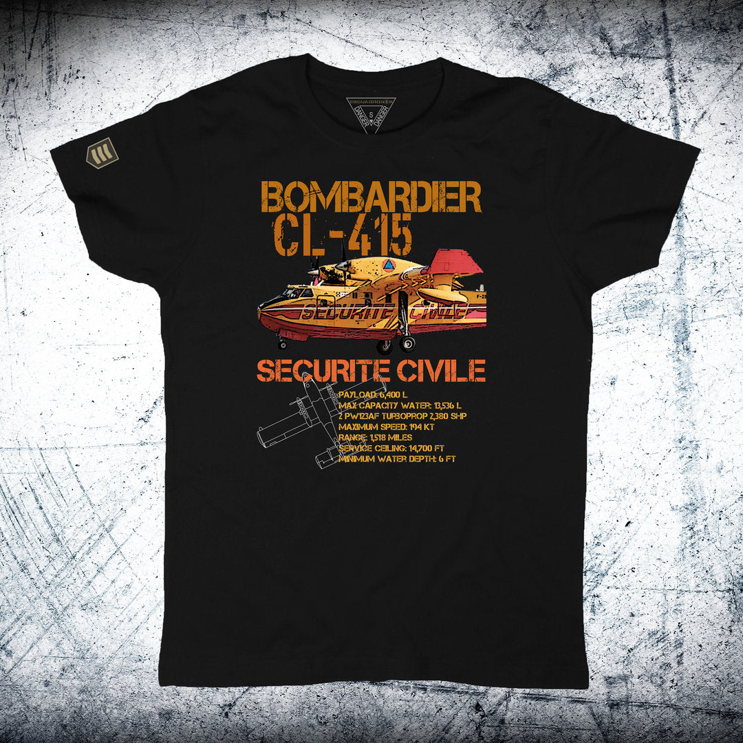 Camiseta BOMBARDIER CL-415 SECURITE CIVILE Ordnance