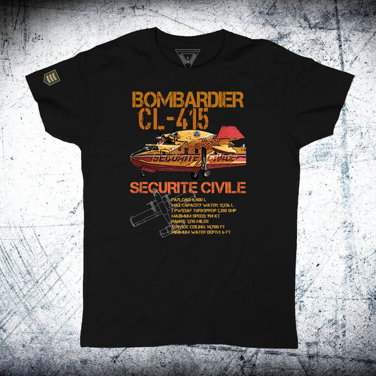 Camiseta BOMBARDIER CL-415 SECURITE CIVILE Ordnance