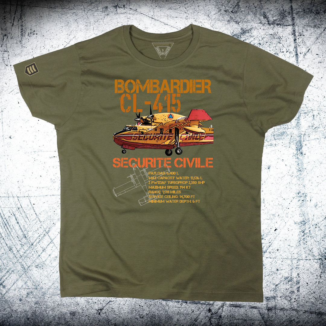 Camiseta BOMBARDIER CL-415 SECURITE CIVILE Ordnance