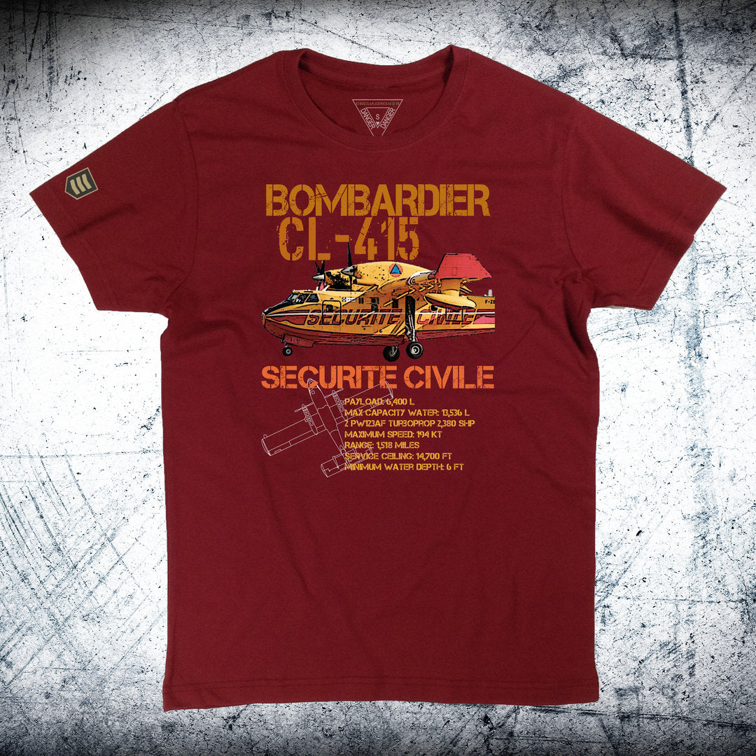 Camiseta BOMBARDIER CL-415 SECURITE CIVILE Ordnance