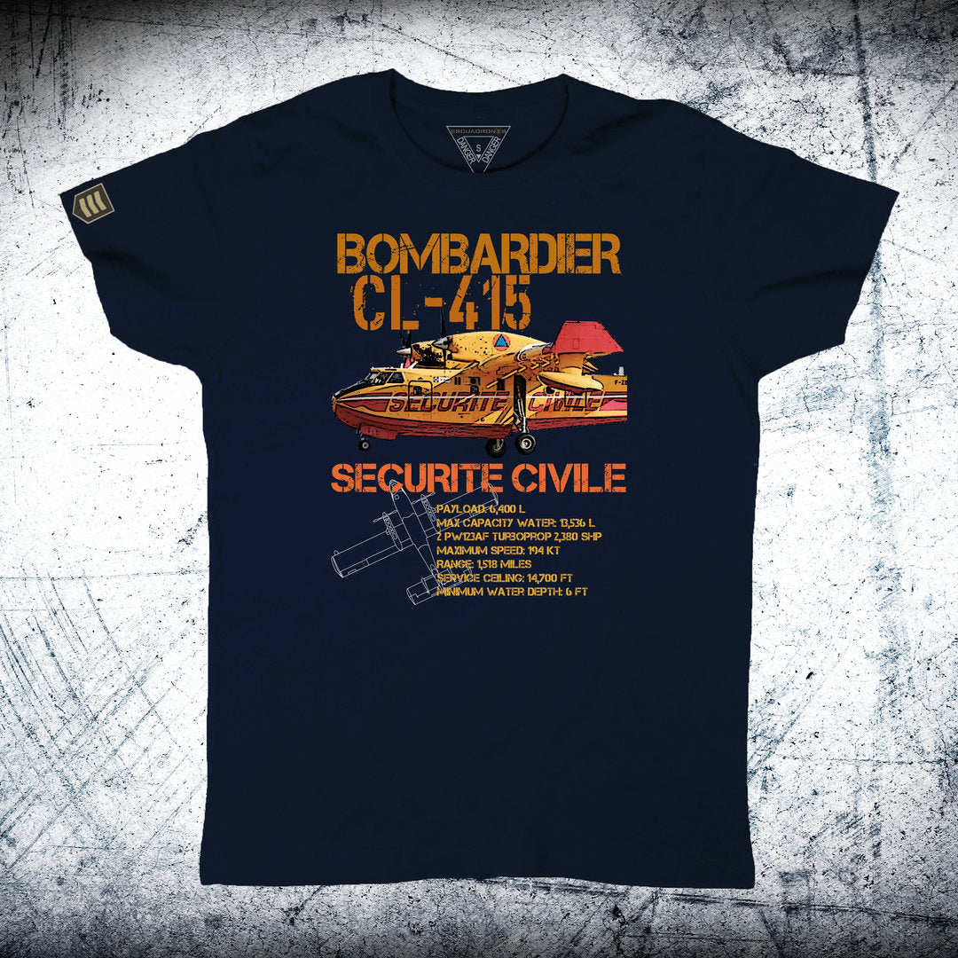 Camiseta BOMBARDIER CL-415 SECURITE CIVILE Ordnance