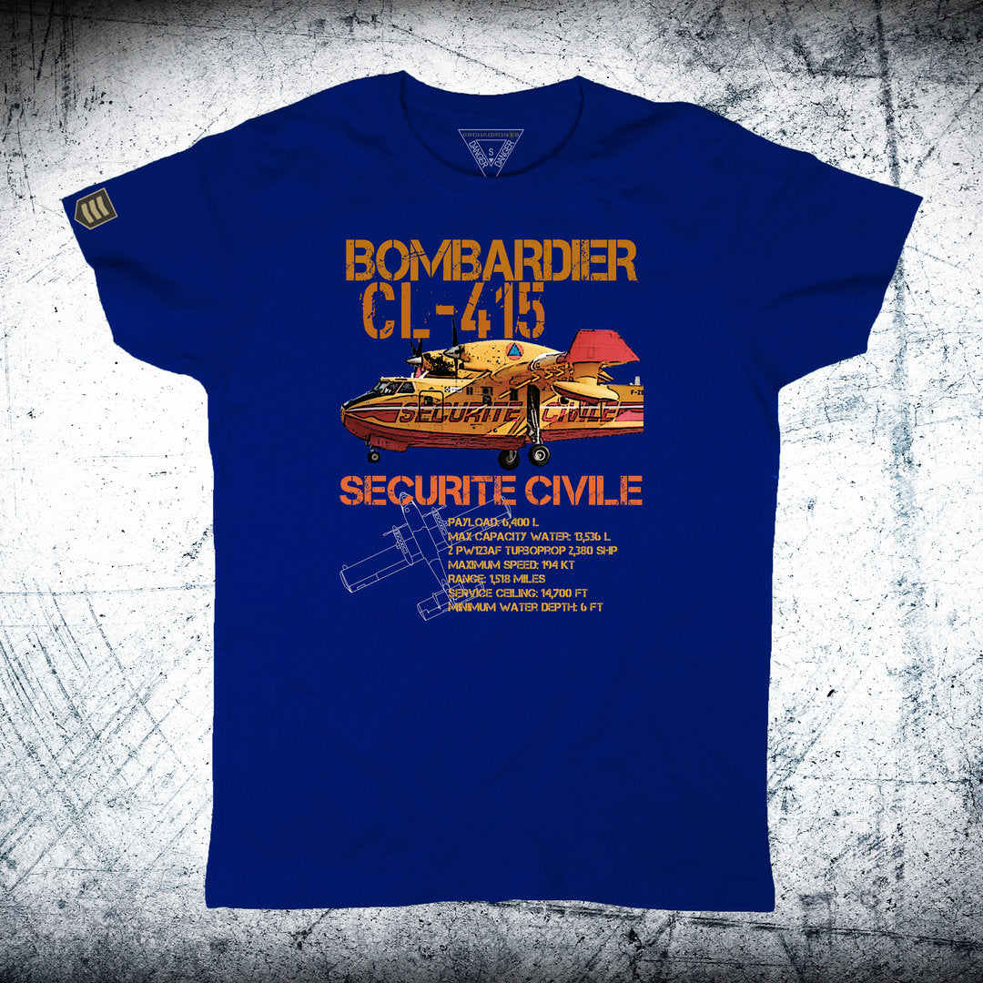 Camiseta BOMBARDIER CL-415 SECURITE CIVILE Ordnance
