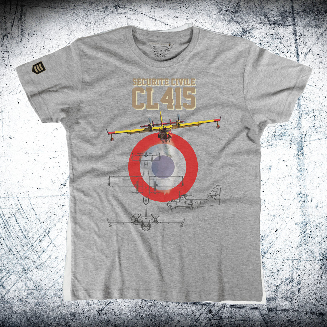 Camiseta BOMBARDIER CL-415 SECURITE CIVILE Escarapela