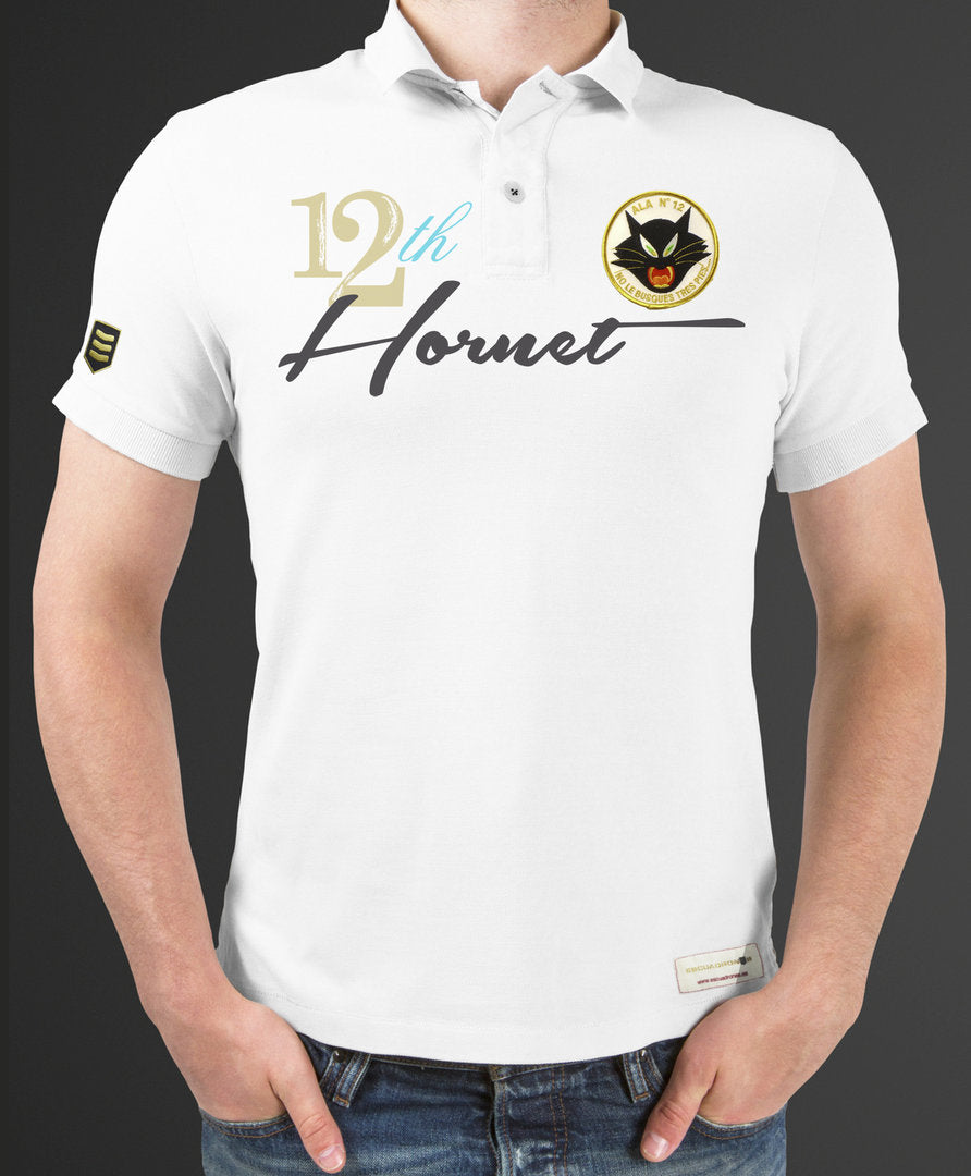 Polo Hornet Ala 12 color blanco