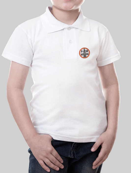 Polo infantil F-18 Hornet bordado