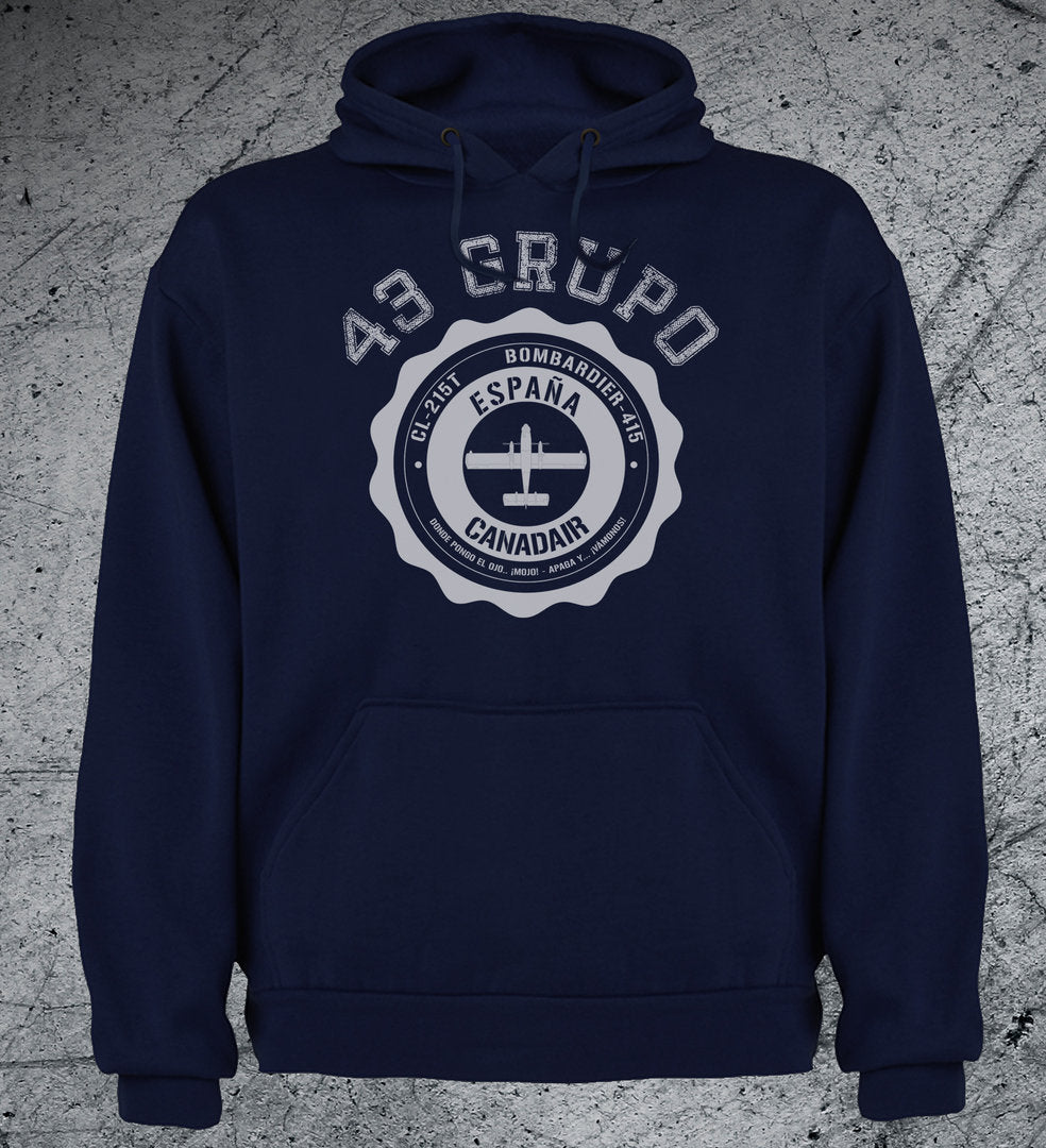 Sudadera Canadair 43 Grupo - Diseño frontal aviación extinción incendios España