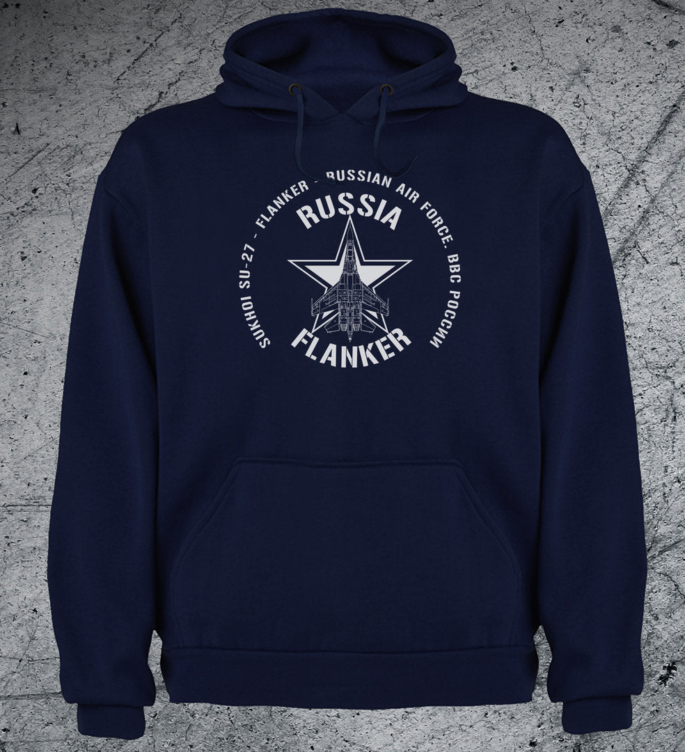 Sudadera FLANKER RUSSIA emblema blanco
