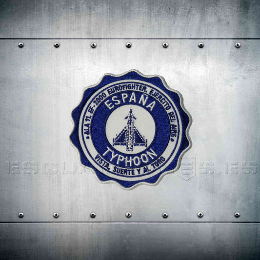 Parche Ala 11 medallón TYPHOON azul.